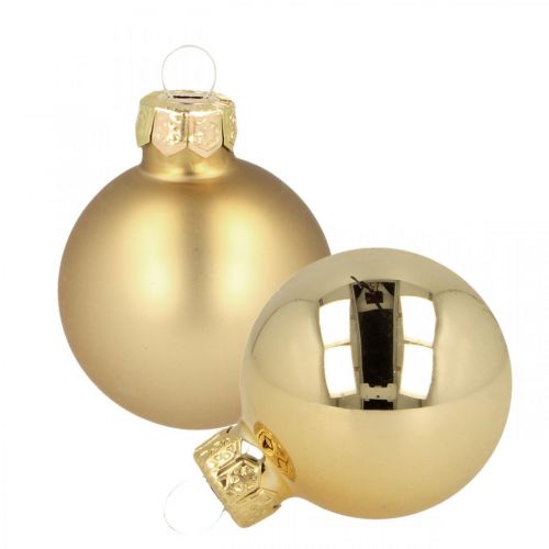 Weihnachtskugeln Glas Gold Glaskugel Matt/Glänzend Ø4cm 60 St