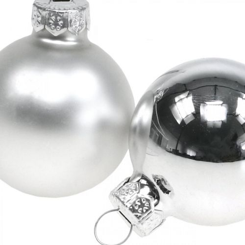 Artikel Weihnachtskugeln Glas Silber Kugel Matt/Glänzend Ø4cm 60 St