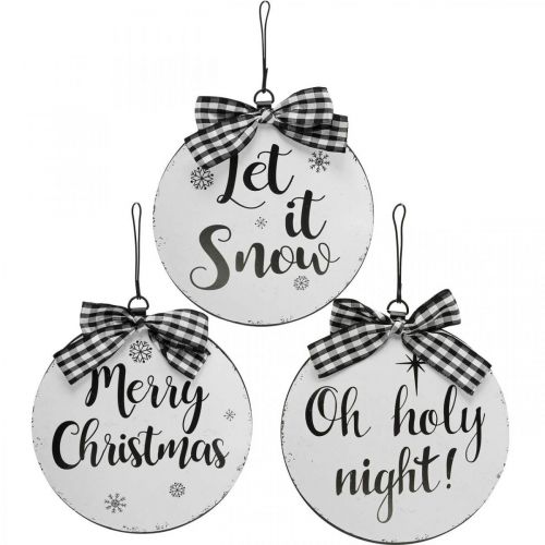 Artikel Dekohänger Weihnachten Christbaumkugel Metall Vintage Ø15cm 3 St