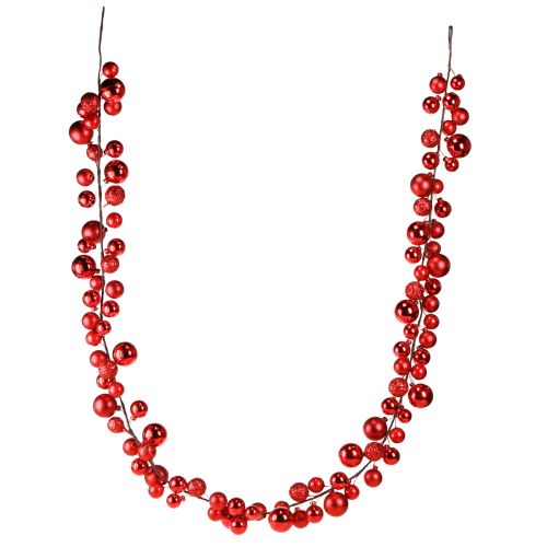 Artikel Kugelgirlande Weihnachten Weihnachtsgirlande Rot 160cm