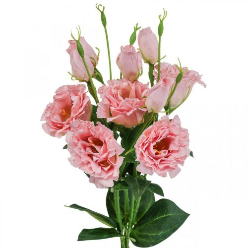 Floristik24 Kunstblumen Lisianthus Rosa künstlich Seidenblumen 50cm 5 St