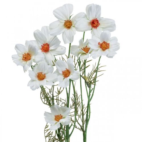 Artikel Kunstblumen Cosmea Weiß Seidenblumen H51cm 3 St