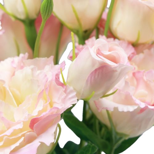 Artikel Kunstblumen Eustoma Lisianthus Rosa Creme 52cm 5 St