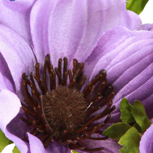 Artikel Kunstblumenstrauß Anemone Windröschen Blau Lila L28cm