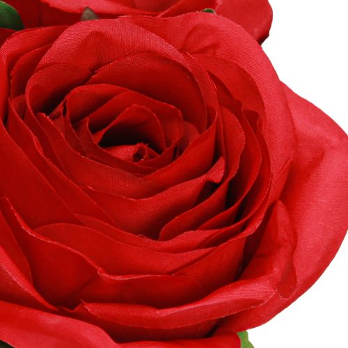 Artikel Kunstrosen Rote Rosen Deko Blüte Ø6cm H6cm L50cm 4 St