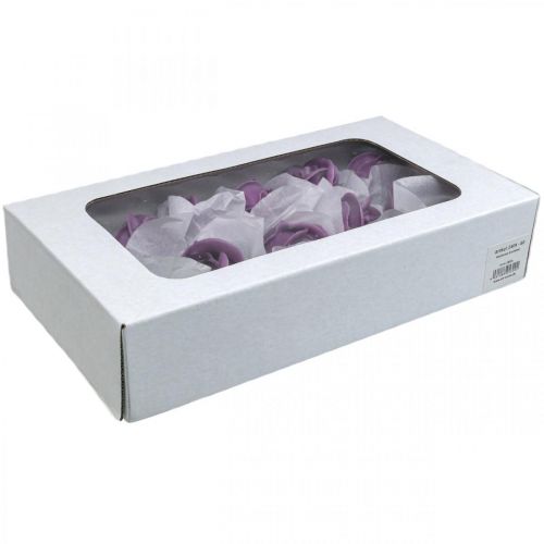 Artikel Kunstrosen Violett Wachsrosen Deko Rosen Wachs Ø6cm 18 St