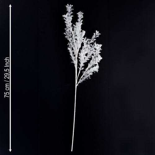 Artikel Kunstzweig gefrostet Dekozweig Winterdeko Weiß 78cm 2St