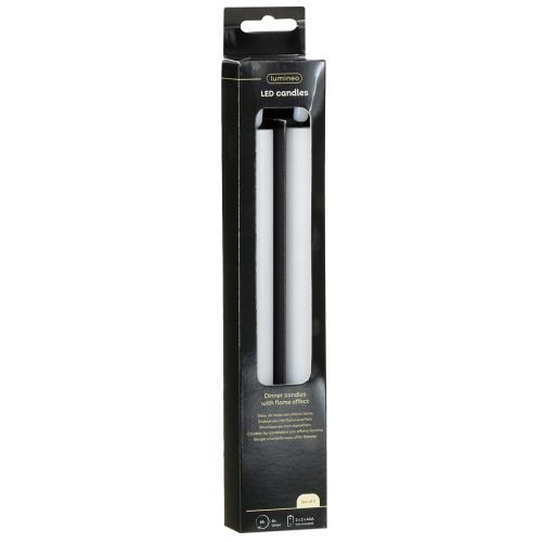 Artikel LED Kerzen Weiß Stabkerzen Wachs Warmweiß 24,5cm 2 St