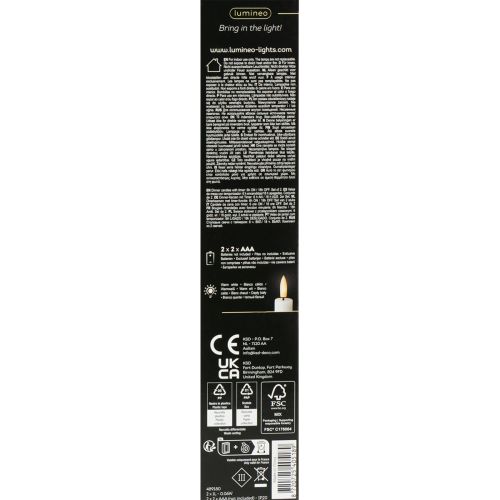 LED Kerzen Weiß Stabkerzen Wachs Warmweiß 24,5cm 2 St | Floristik24.de