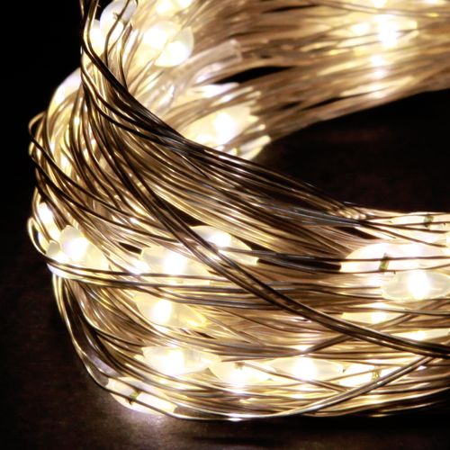 Artikel LED Lichterkette 100 Micro LED Warmweiß Timer 4St