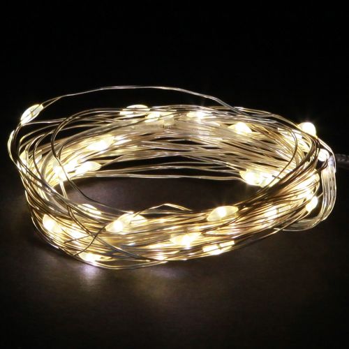 Artikel LED Lichterkette 40 Micro-LED Warmweiß Timer Für Batterie 6St