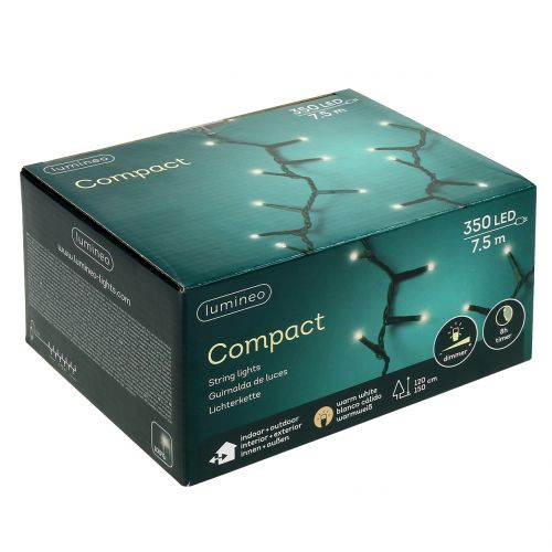 Artikel LED Reislichterkette 350er Grün, Warmweiß für Außen 7,5m