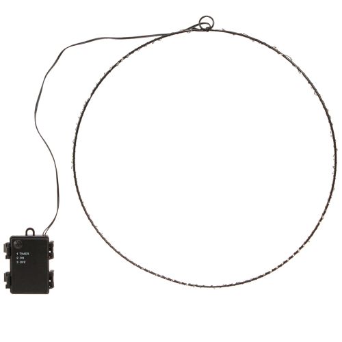 Floristik24 LED Ring zum Hängen Metall 110L Warmweiß Indoor Ø35cm