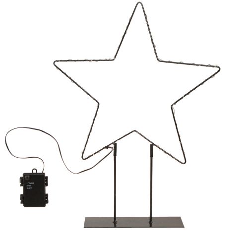 Artikel LED Stern stehend Metall 100 Micro LED Warmweiß Ø37cm