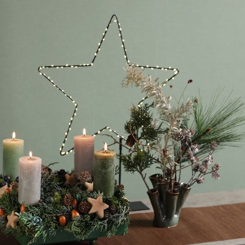 LED Stern stehend Metall 100 Micro LED Warmweiß Ø37cm