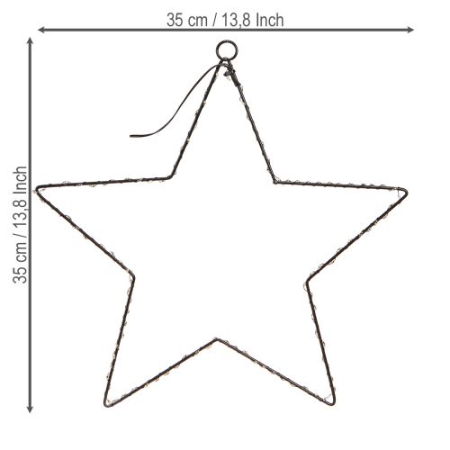 Artikel LED Stern zum Hängen Metall 110L Warmweiß Innen Ø35cm