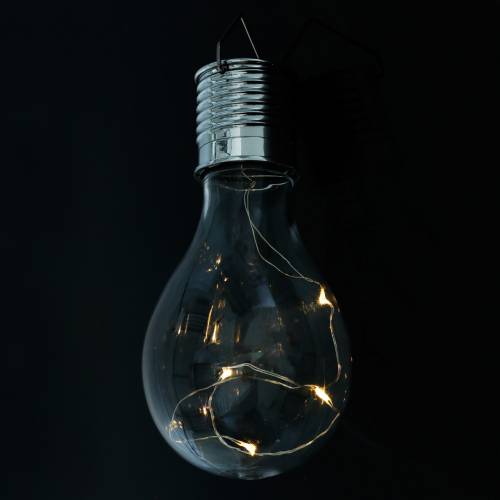 Artikel Gartendeko Solar LED Leuchte Glühbirne Warmweiß H15cm 5St