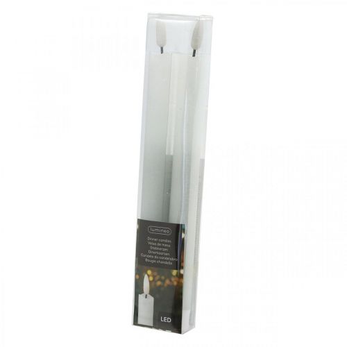 Artikel LED Kerze Wachs Tafelkerze Warmweiß Für Batterie Ø2cm 24cm 2St