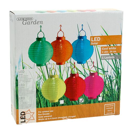 Artikel Lampion LED mit Solar 20cm Rot