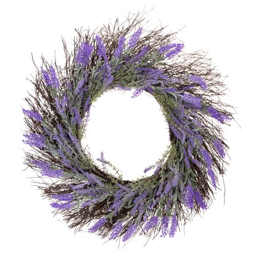 Künstlicher Lavendel Kranz für Frühling Türdeko Dekokranz Eingangsbereich 60cm kaufen | Floristik24.de