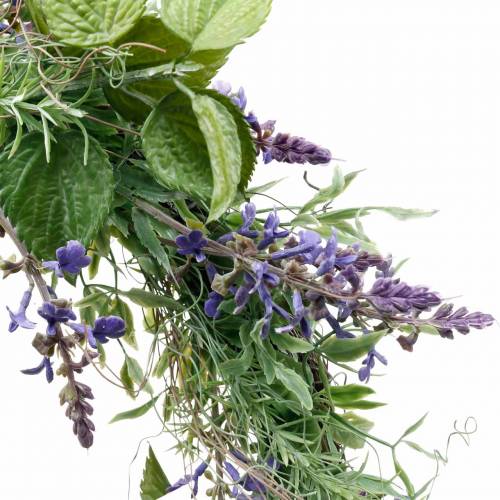 Artikel Mediterraner Lavendelkranz Ø50cm, Künstlicher Blumenkranz mit Lavendel und Rosmarin