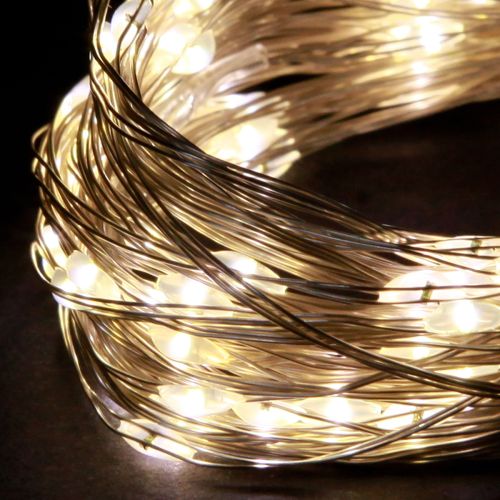 Artikel Lichterkette 50 Micro LED Warmweiß Timer Für Batterie 6 St