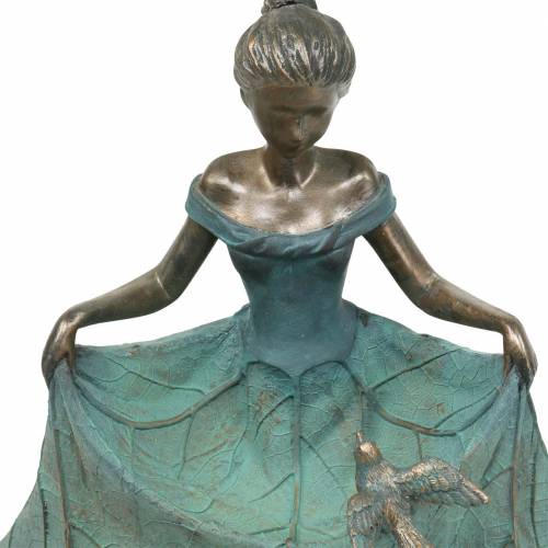 Artikel Vogeltränke Gartenfigur Mädchen im Blütenkleid H33,5cm