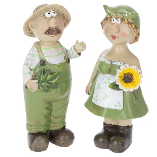 Artikel Dekofiguren Bauernpaar Lustige Wohnzimmerdeko und Sommerdeko für innen 17cm 2St