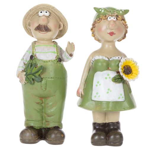 Dekofiguren Bauernpaar Lustige Wohnzimmerdeko und Sommerdeko für innen 17cm 2St | Floristik24.de