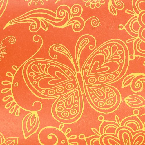 Artikel Manschettenpapier Orange Gelb Summertime 25cm 100m