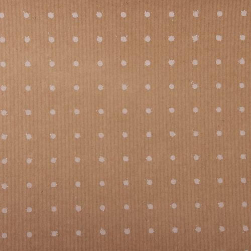 Floristik24 Manschettenpapier Seidenpapier Natur Punkte 25cm 100m