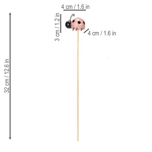 Artikel Marienkäfer Dekofiguren für Blumentöpfe und Blumenarrangements zur Frühlingsdekoration 32cm 16 St