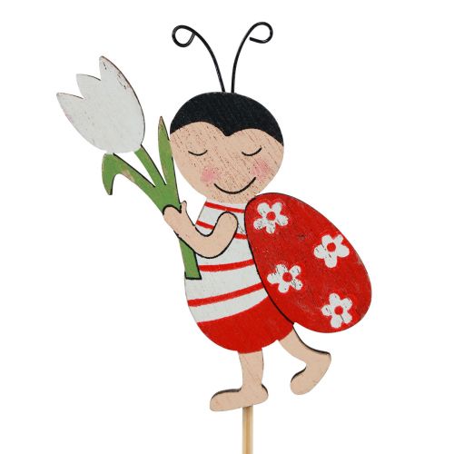 Artikel Marienkäfer Deko Blumenstecker Holz Metall 8,5cm 12 St