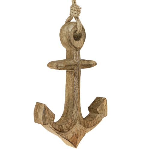Floristik24 Maritime Deko Anker Holz Natur Holzanker zum Hängen 19cm