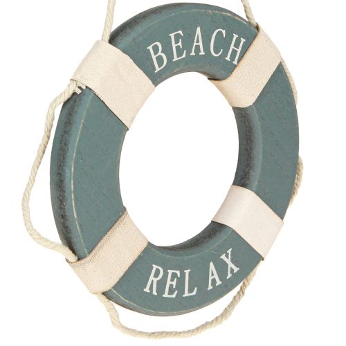 Artikel Rettungsring Holz Deko zum Hängen Maritim Blau Ø13cm 2St