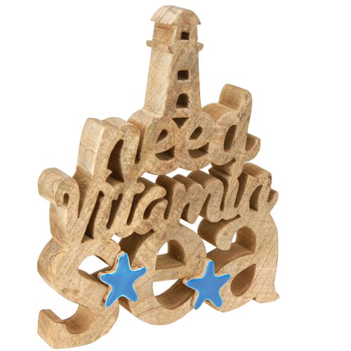 Artikel Maritime Holzdeko „I need vitamin sea“ Mangoholz 27×33cm