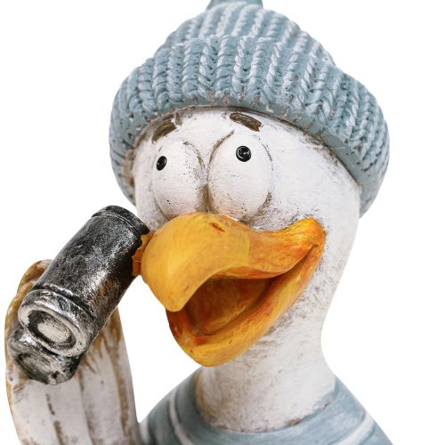 Artikel Maritime Deko Möwe Tischdeko Blau Weiß Silber H11cm 2St