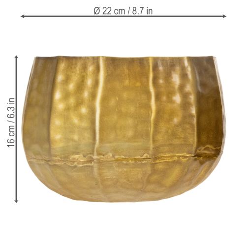 Metall Deko Blumentopf Messing Ø22/18/14cm 3er-Set | Floristik24.de