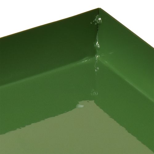 Artikel Metall Deko Tablett rechteckig Metalltablett Grün 30×15cm