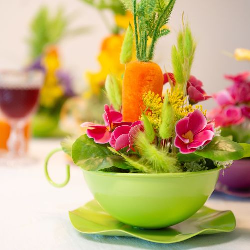 Artikel Metall Deko Tasse Apfelgrün mit Unterteller H8cm Ø11,5cm 2St