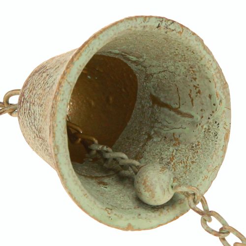 Artikel Metall Windspiel mit Herz und Glocke Gartendeko Antik 72cm