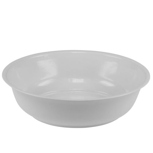 Artikel Metallschüssel Schale Weiß Schüssel Emaille Optik Ø25cm H7cm