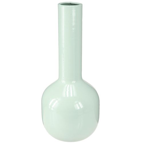Artikel Metallvase Emaille Vase in Mint Grün Ø10,5cm H25,5cm
