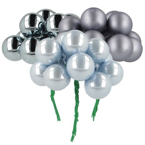 Mini Baumkugeln Glas Spiegelbeeren Blautöne 25mm 140 St