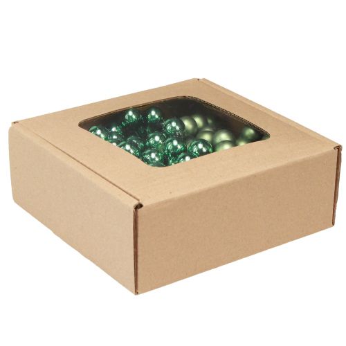 Artikel Mini Christbaumkugeln Glas am Draht Grün Ø1,5cm 140 St