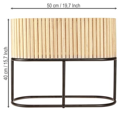 Artikel Mini-Hochbeet Jardiniere Pflanzkübel Holz oval 50×20cm H40cm