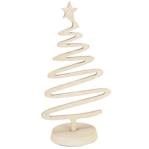 Floristik24 Mini Weihnachtsbaum Metall Deko Tonoptik Beige H30cm