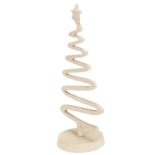 Artikel Mini Weihnachtsbaum Metall Deko Tonoptik Beige H30cm