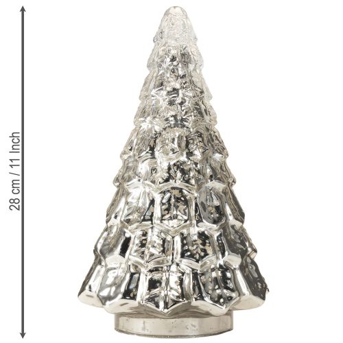 Artikel Mini Weihnachtsbaum mit LED Beleuchtung Silber Gold 28cm