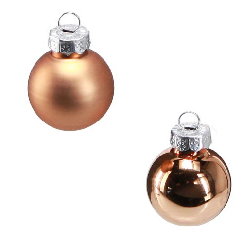 Floristik24 Mini Weihnachtsbaumkugeln Glas in Gold Ø2,5cm 22 St